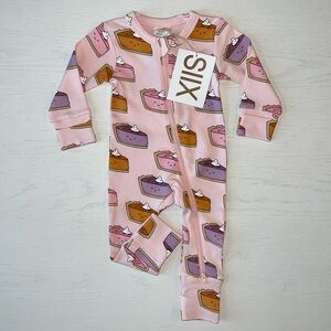 🎃SIIX Organic Cotton Pink Pumpkin Pie Convertible Romper 3-6 18-24 months